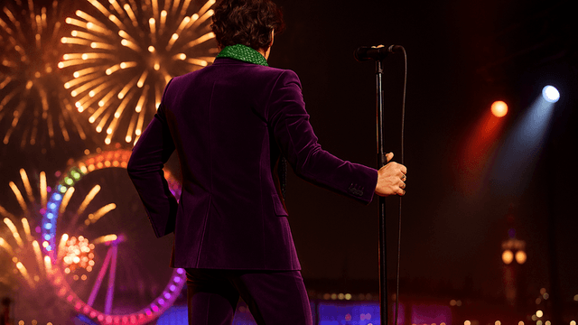 Harry Styles Stuns in Gucci at New Year’s Eve Concert in London