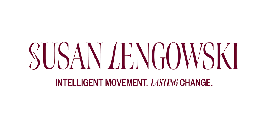 The logo for Movement Studio by Susan Lengowski embodies a philosophy of intelligent movement, combining precision, resilience, and grace.