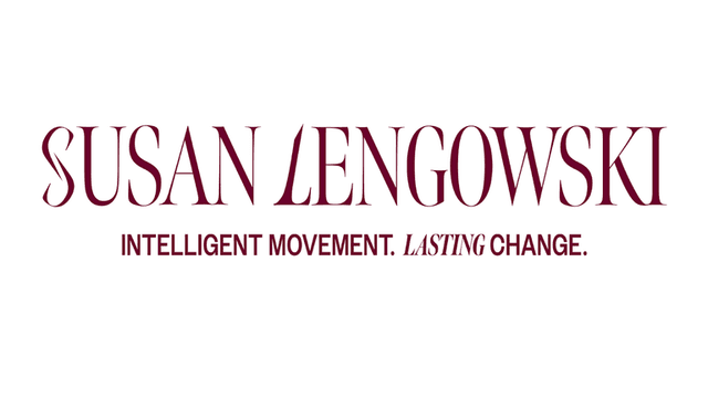 The logo for Movement Studio by Susan Lengowski embodies a philosophy of intelligent movement, combining precision, resilience, and grace.